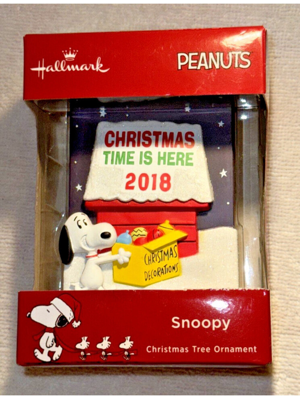 2018 Hallmark Walmart Christmas Time Is Here Tree Ornament Peanuts Snoopy